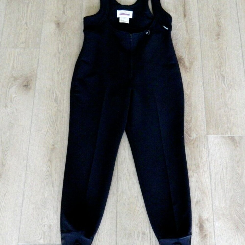 Obermeyer Vintage 80's Black Stirrup Snow Bib sz 12 MINT